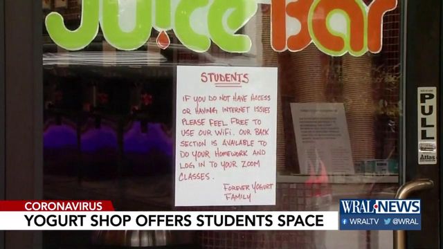 Yogurt shop owner offering free internet, safe space for children without online access