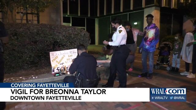 Vigil held in Fayetteville in memory of Breonna Taylor