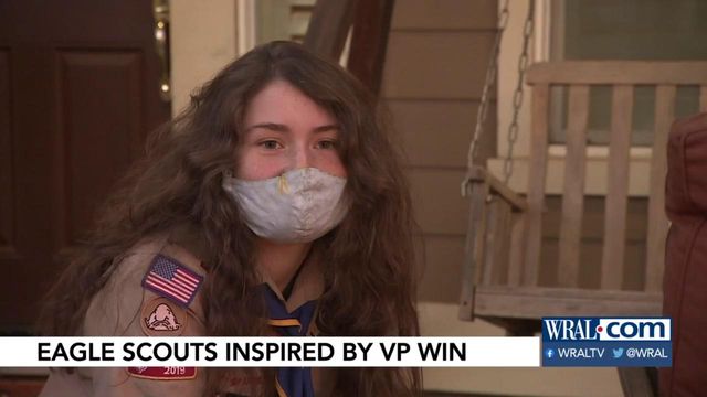 Female Eagle Scout inspired by Harris win 