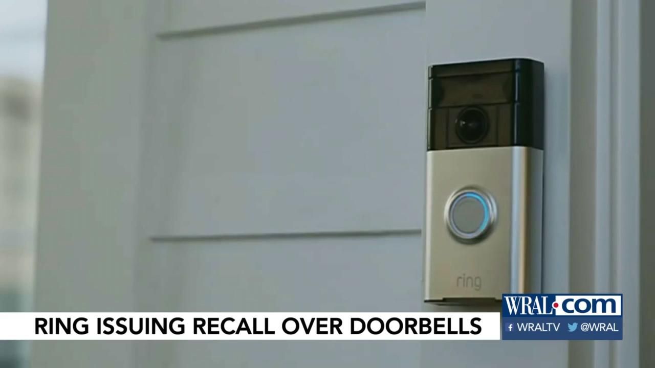 Ring hot sale doorbells recalled