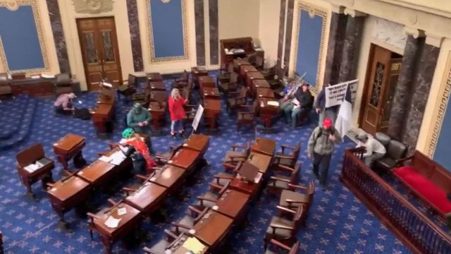 Protesters enter House and Senate Chambers 
