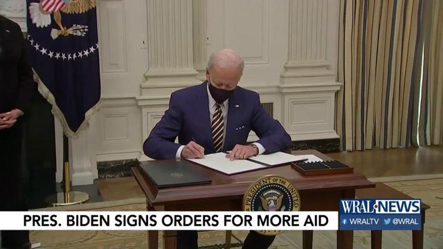 Biden signs executive orders to help stimulate COVID economy