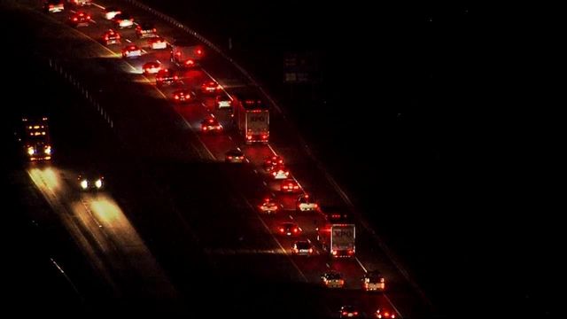 Sky 5 shows heavy delays after crash closes I-85 