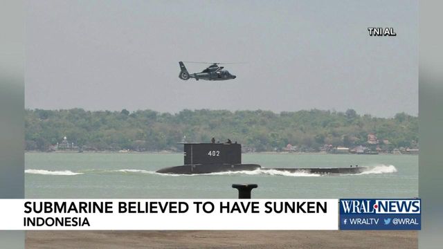 Indonesian Navy submarine now believed to be sunken