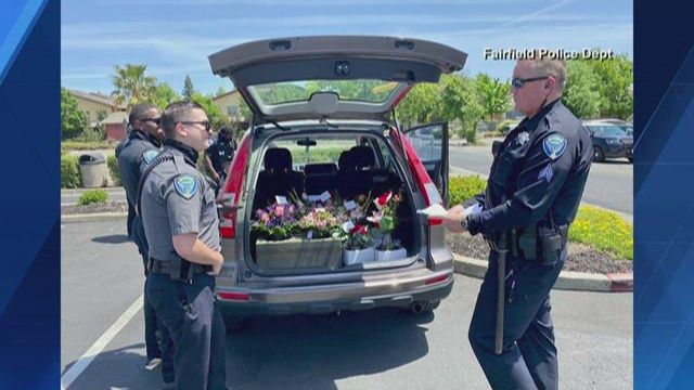 Cops deliver flowers for Mother's Day after delivery driver gets DUI