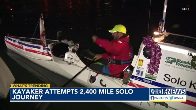 Kayaker attempts 2.400 mile solo journey 
