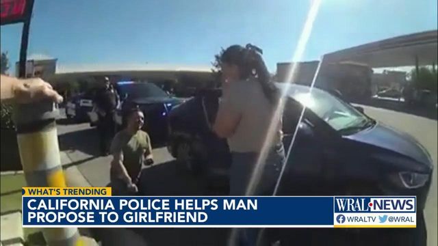 California police help man propose to girlfriend 