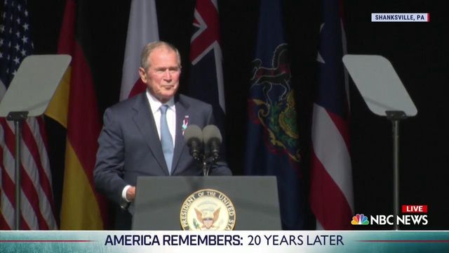Former president George W. Bush says days of unity seem 'distant' 