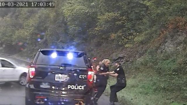 Caught on camera: Officer saves fellow officer from serious harm 