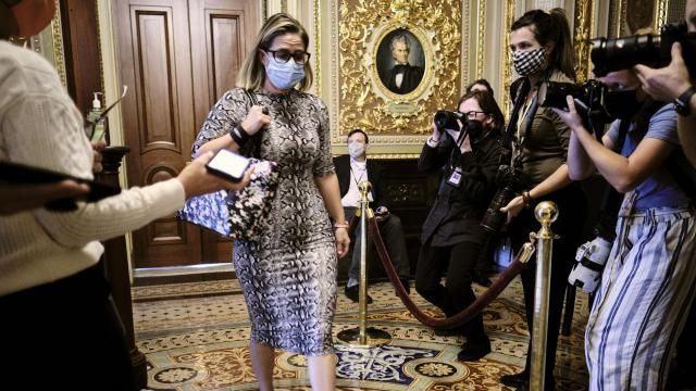 As Budget Bill Hangs in Limbo, Kyrsten Sinema Heads to Europe