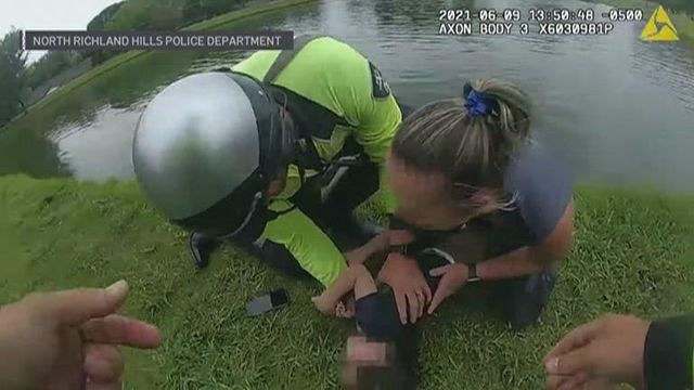 Woman honored after jumping into pond to save drowning boy