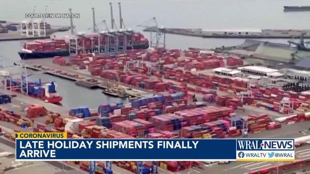 Ports across the country finally drop off belated Christmas decorations 