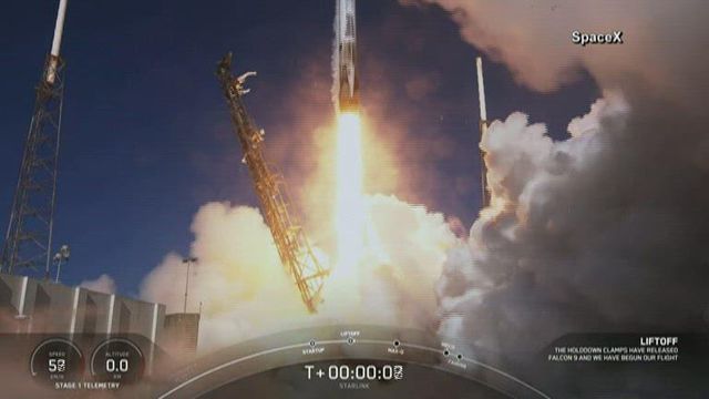 SpaceX launches dozens of satellites into orbit
