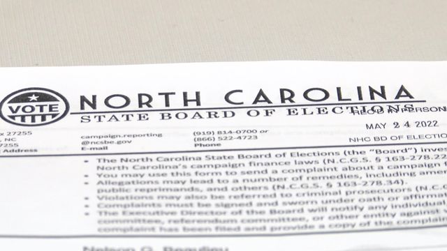 NC school board member files complaint against 3 Democratic opponents, accusing them of violating campaign finance law 
