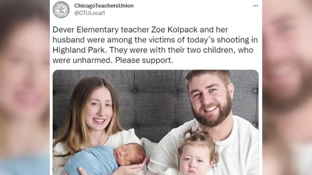 Chicago teacher, 3 family members shot at July 4th parade
