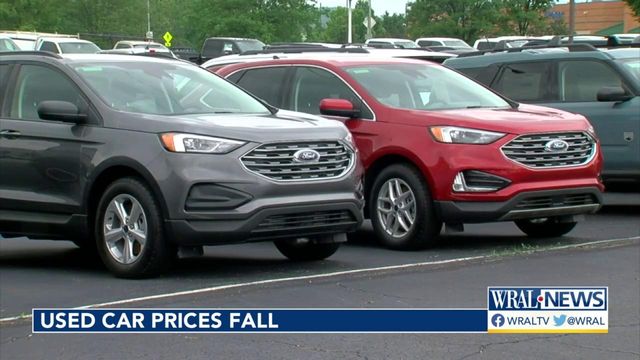 Used car prices fall