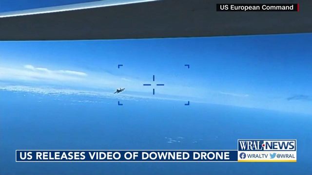 US releases video of downed drone