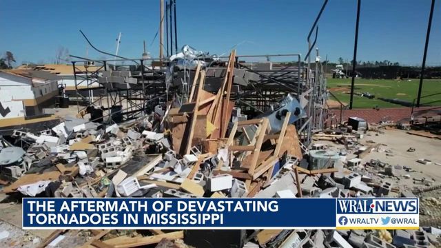 The aftermath of tornadoes in Mississippi is devastating
