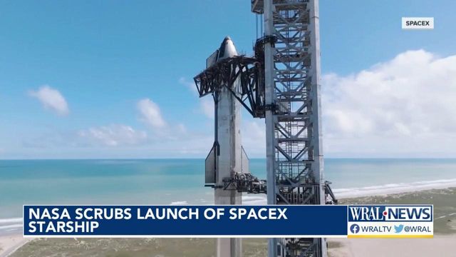 SpaceX Starship rocket launch scrubbed