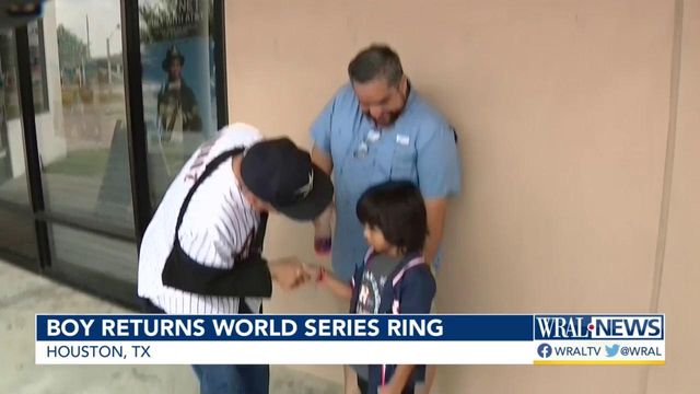 8-year-old boy finds lost Houston Astros World Series ring, returns it