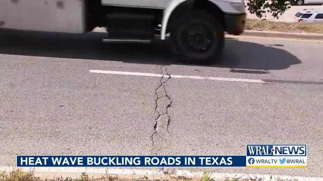 Extreme heat causing some roads to buckle in Texas