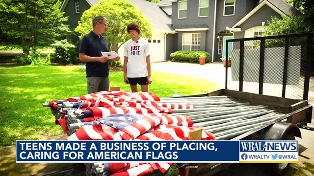 All-American business: Teens sell American flags to neighbors
