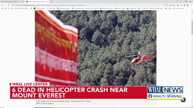 6 dead in helicopter crash near Mt. Everest