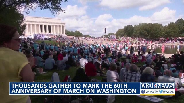 Thousands gather in D.C. for 60th anniversary of 'I Have a Dream" speech