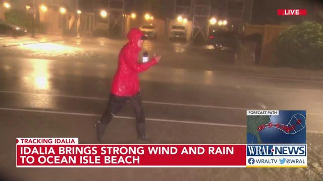 Idalia brings strong winds and rain to Ocean Isle Beach 