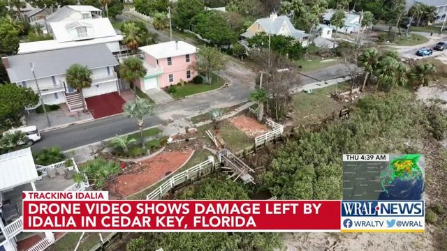 Hurricane damage: Drone video shows homes flattened, trees down in Florida 