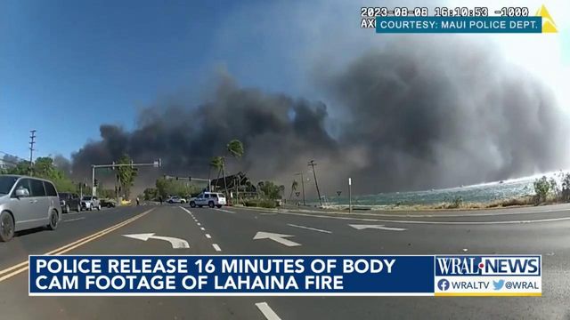 Bodycam video shows gripping footage of Maui fire