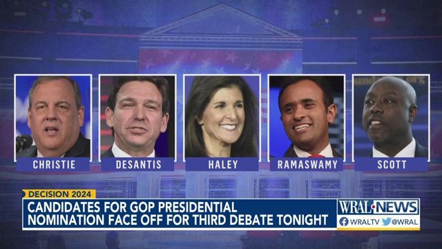 Candidates for GOP presidential nomination face off for third debate