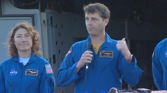 Kock (left) and Wiseman (right) are part of a manned mission to the moon in 2025.