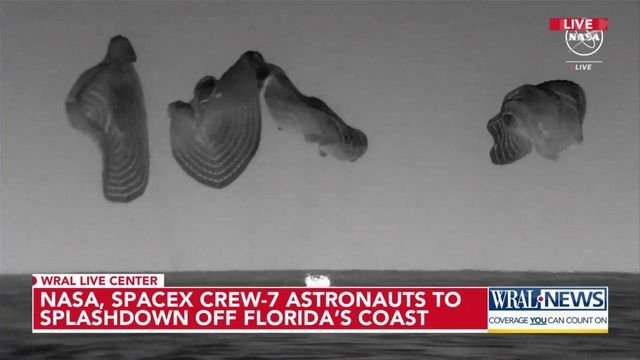On cam: NASA SpaceX crew splashes down off coast of Florida after ISS trip
