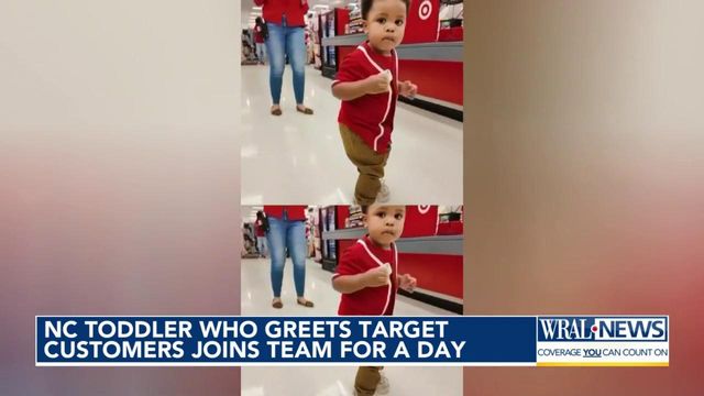 NC toddler greets Target customers 