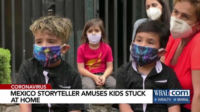 Mexico storyteller amuses kids stuck at home