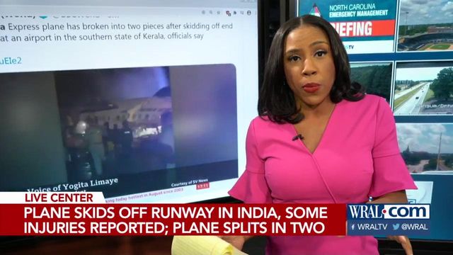Air India plane crashes after skidding off the runway