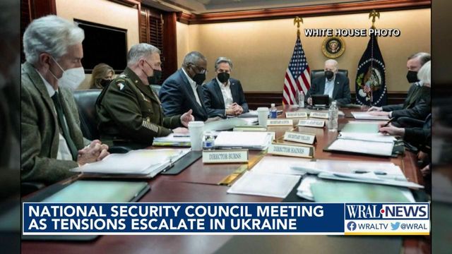 National Security Council meeting as tensions escalate in Ukraine