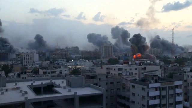 Israel continues to strike Gaza as night falls