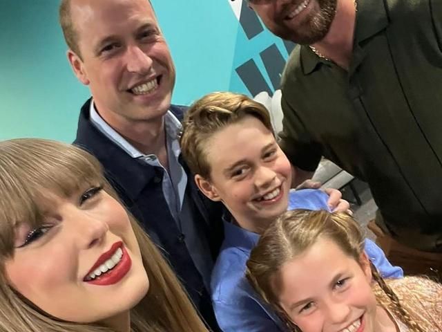 ‘Happy Bday M8!’: William meets Taylor Swift backstage at London show