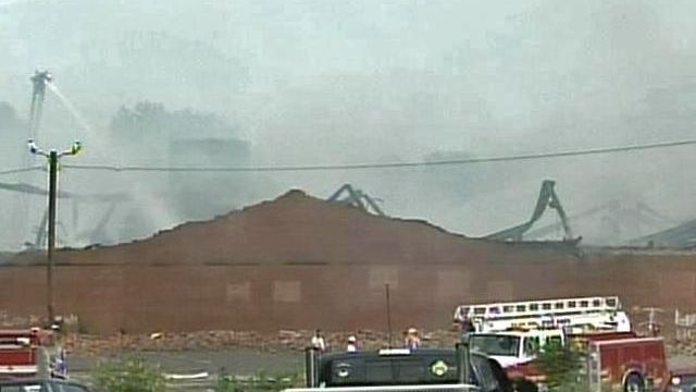 Robbins textile mill burns for hours