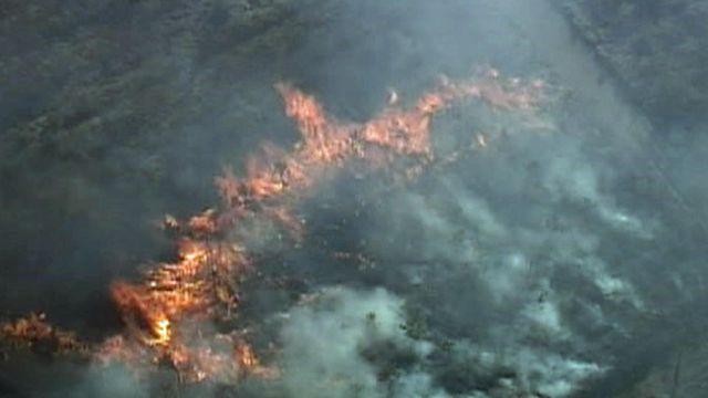 Sky 5: Wildfires in Johnston, Lee counties