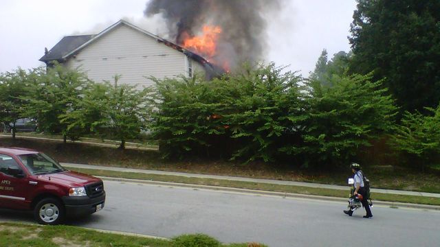Viewer video: House fire in Apex