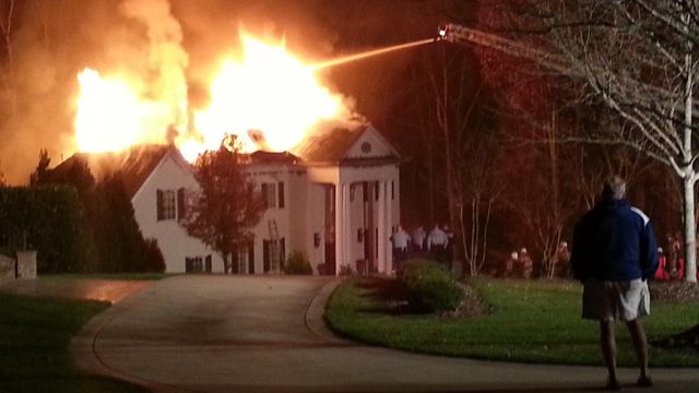Fire rips through north Raleigh home