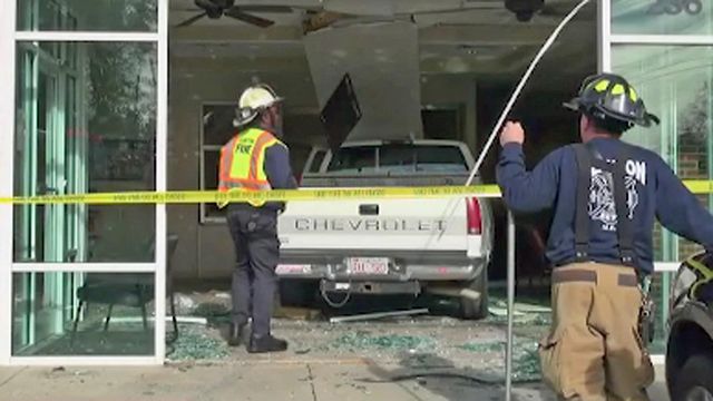 Truck crashes into doctor's office in Clayton