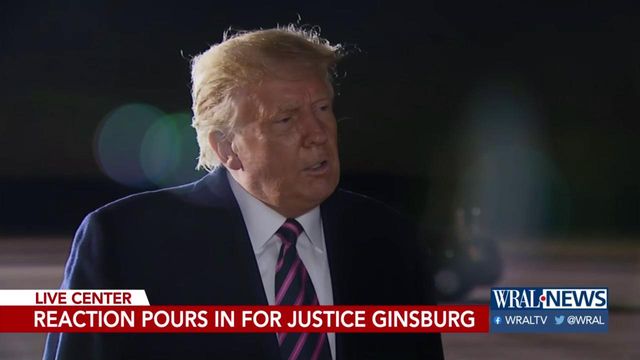 President Trump, Joe Biden react to death of Ginsburg