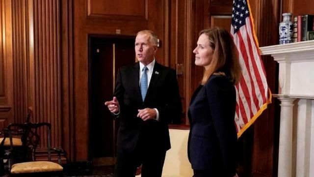 NC Sen. Thom Tillis meets with Judge Amy Coney Barrett 