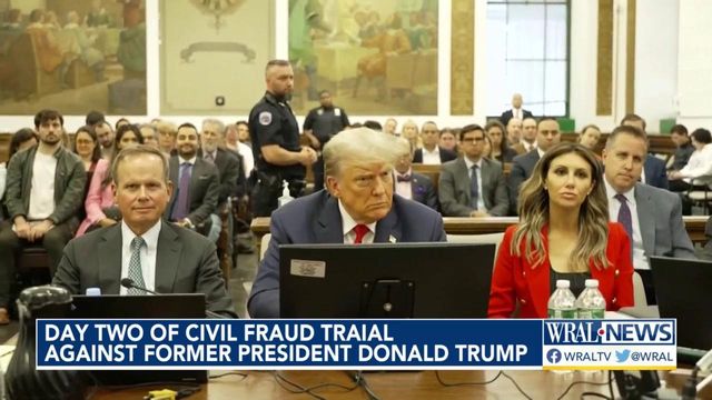 Day 2 of civil fraud trial against former President Donald Trump