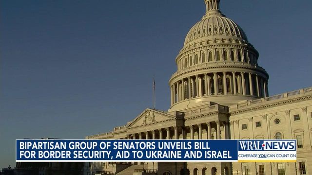 Bipartisan group of senators unveils bill for border security, aid to Ukraine and Israel