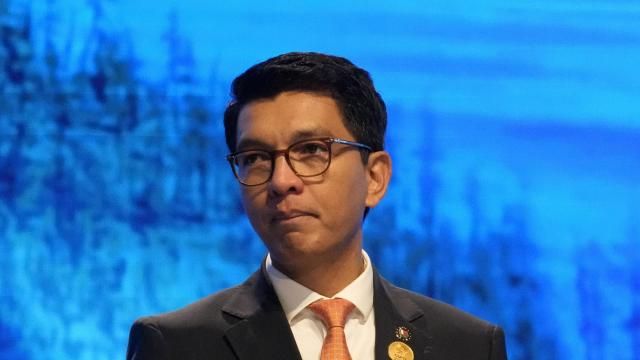 FILE - Andry Nirina Rajoelina, president of Madagascar, speaks at the COP27 U.N. Climate Summit, Tuesday, Nov. 8, 2022, in Sharm el-Sheikh, Egypt. Madagascar’s Parliament has passed a law allowing for the chemical and in some cases surgical castration of those found guilty of the rape of a minor. It has prompted criticism from international rights groups but has also found support from activists in the country who say it’s an appropriate deterrent to try and curb a “rape culture.” (AP Photo/Peter Dejong, File) FILE - Andry Nirina Rajoelina, president of Madagascar, speaks at the COP27 U.N. Climate Summit, Tuesday, Nov. 8, 2022, in Sharm el-Sheikh, Egypt. Madagascar’s Parliament has passed a law allowing for the chemical and in some cases surgical castration of those found guilty of the rape of a minor. It has prompted criticism from international rights groups but has also found support from activists in the country who say it’s an appropriate deterrent to try and curb a “rape culture.” (AP Photo/Peter Dejong, File)